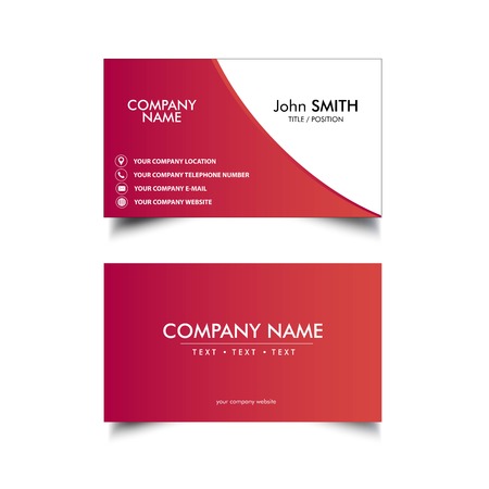 Simple Business Card Template, Vector, Illustrationのイラスト素材