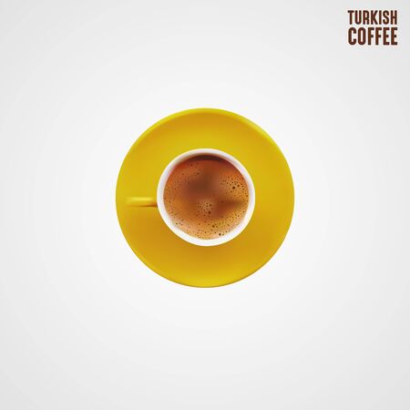 Cup of Sparkling Turkish Coffee, EPS File, Vector, Illustrationのイラスト素材