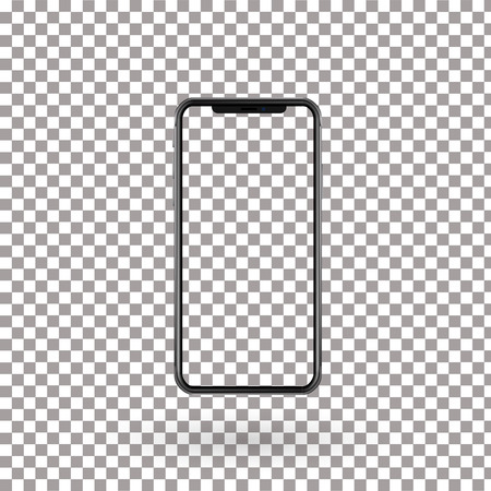 Realistic mobile phone with empty screenのイラスト素材