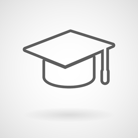 Graduation cap icon, vector, illustration, eps fileのイラスト素材