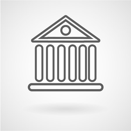 Bank building icon, vector, illustration, eps fileのイラスト素材