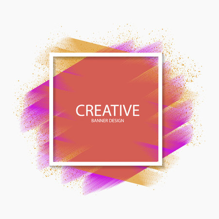 Abstract colorful paint stroke modern banner, vector, illustrationのイラスト素材