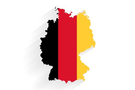 Germany vertiacal flag map on gray background, vector, illustration, eps 10 fileのイラスト素材