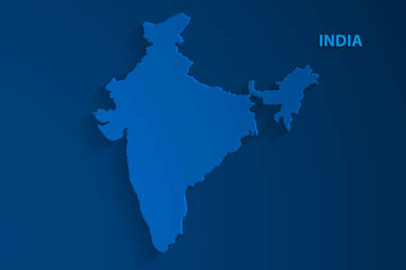 Blue India map background, vectorのイラスト素材