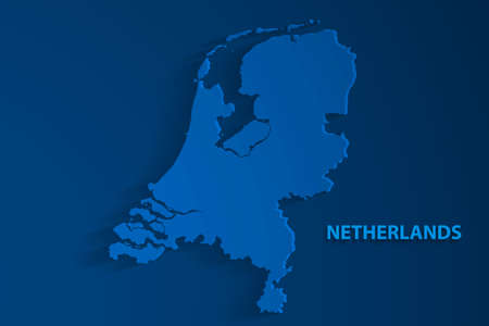 Blue Netherlands map background, vector, illustration, eps 10 fileのイラスト素材