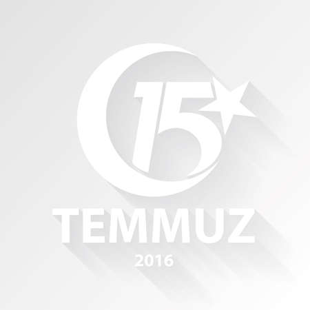 15th July democracy and national unity day, vector, illustrationのイラスト素材