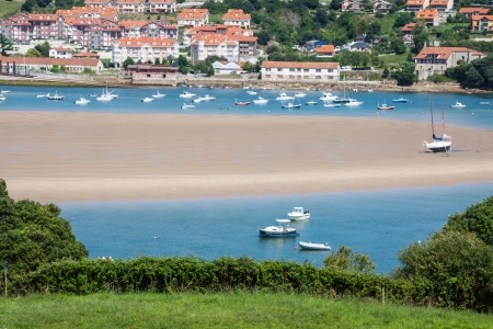 Coastal village in Cantabria, San Vicente de la Barquera,Spainの写真素材