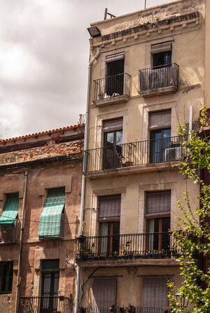 view of architecture building in old town of Tarragona, Spainのeditorial素材