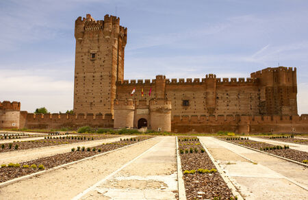 castle of the mota in medina del campo,valladolid,spainのeditorial素材