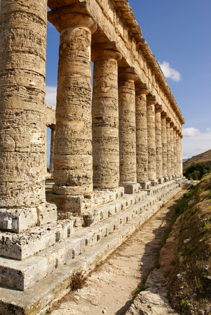 segesta archaeological site of ancient greece drills Sicily Italyの写真素材