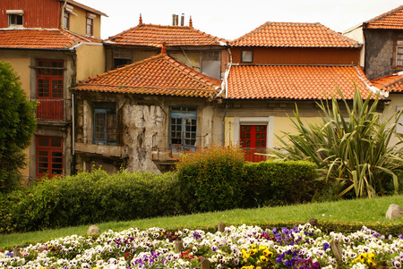 thin houses in old town, Porto, Portugal