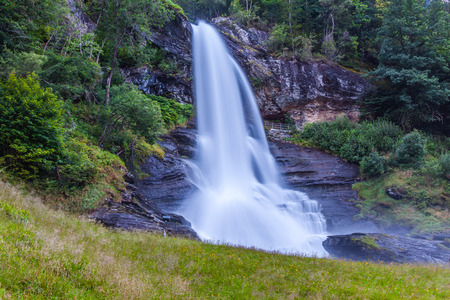Norway, Hordaland county. Famous Steinsdalsfossen waterfall. Scandinavian natureの写真素材