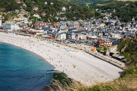 Cliffs of Etretat, Normandy, Franceの写真素材