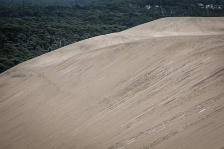 View from Dune of Pilat - the largest sand dune in Europe, Aquitaine, Franceの写真素材