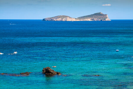 Figueral beach in Ibiza, Spainの写真素材
