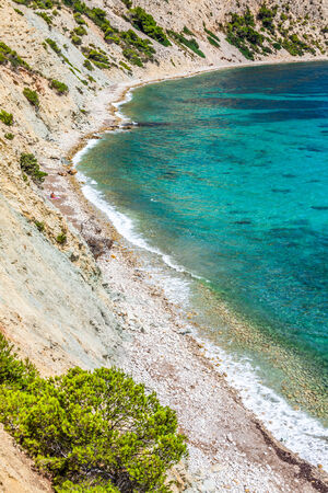 Figueral beach in Ibiza, Spainの写真素材