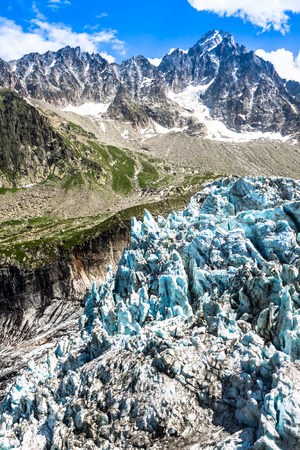 Argentiere Glacier view, Chamonix, Mont Blanc Massif, Alps, Franceの写真素材