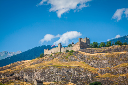 Valere Basilica and Tourbillon Castle, Sion, Switzerlandのeditorial素材