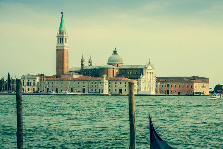 The church and monastery at San Giorgio Maggiore in the lagoon of Veniceの写真素材