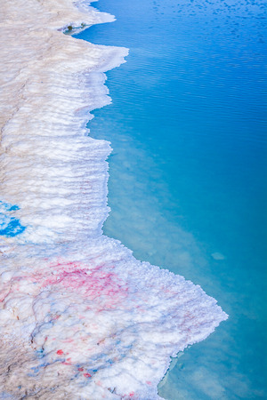 Chott el Djerid, salt lake in Tunisiaの写真素材