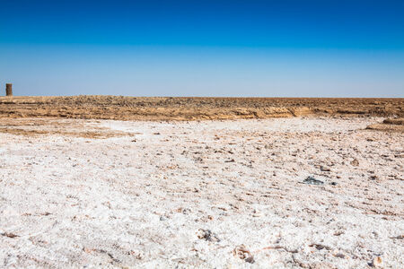 Chott el Djerid (biggest salt lake in north africa), tunisiaの写真素材