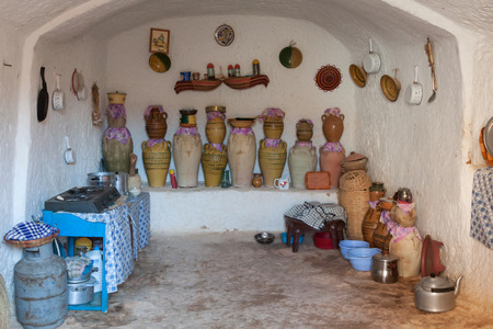 Cave house in matmata,Tunisia in the sahara desertのeditorial素材