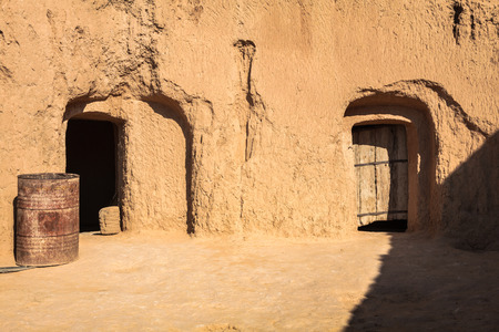 Residential caves of troglodyte in Matmata, Tunisia, Africaのeditorial素材
