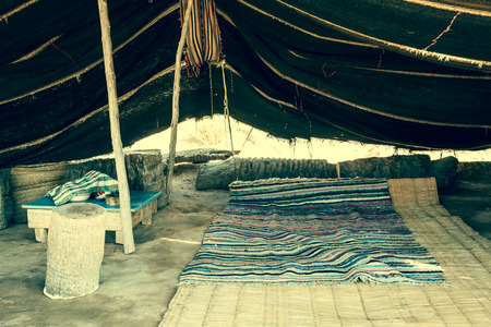 A Berber tent in Matmata, Tunisia,Africaの写真素材