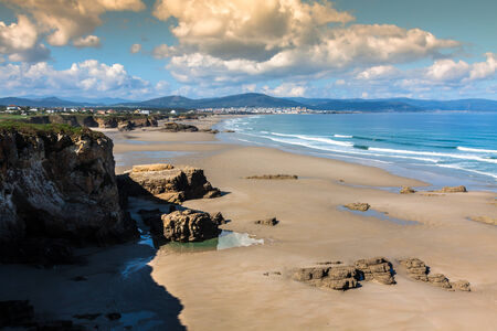 Playa de las Catedrales - Beautiful beach in the north of Spain.の写真素材