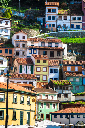 Cudillero, fishing village in Asturias (Spain)の写真素材