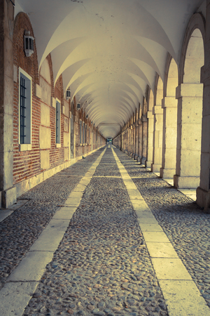 Hallway in Royal Palace of Aranjuez (Spain)のeditorial素材