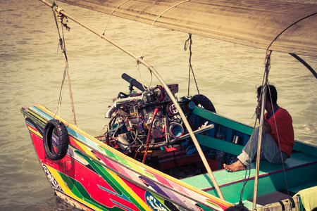 Phuket,Thailand,December 7,2013: Traditional thai boats in Phang nga,Phuketのeditorial素材