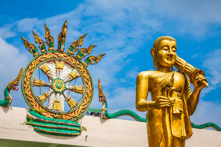 Statue of the buddha in Krabi,Thailandの写真素材