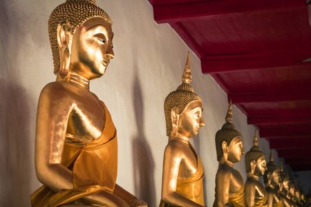Picture of Buddha statue at Wat Pho temple. Bangkok, Thailand.