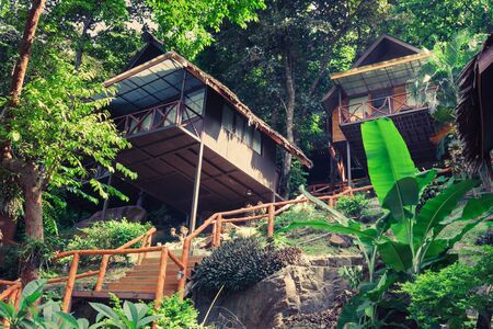 a luxurious resort in Phi Phi Island, a tropical Thailand islandの写真素材