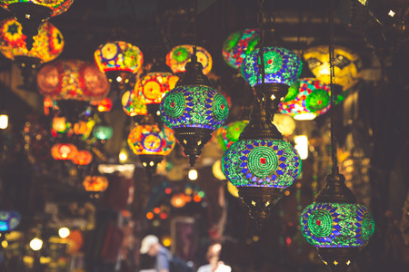 Arabic lamps and lanterns in the Marrakesh,Moroccoの写真素材