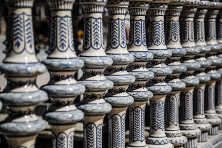 Ceramic Bridge inside Plaza de Espana in Seville, Spain.の写真素材