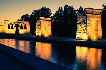 Temple of Debod at night, Madrid (Spain)