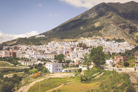 Aerial view of Chefchaouen, Morocco
