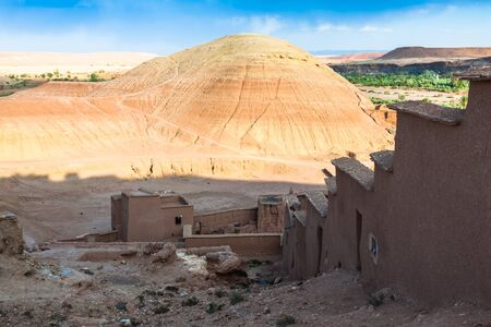 Part of the Castle of Ait Benhaddou, a fortified city, the former caravan way from Sahara to Marrakech.のeditorial素材