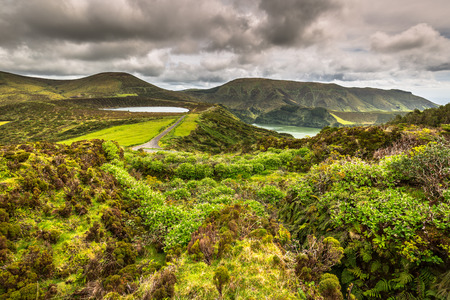Landscape of the island of Flores. Azores, Portugalの写真素材