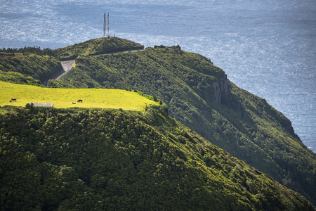 Landscape of the island of Flores. Azores, Portugalの写真素材