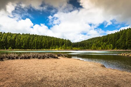 Lakes of Santiago and 7 cidades - Azores, Portugalの写真素材
