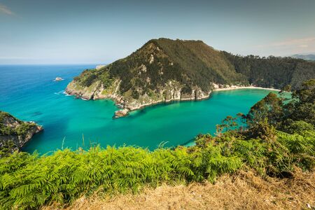 Lower Estuary from the Mirador Tina Minor. Municipality of Val de San Vicente, Cantabria.の写真素材