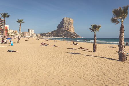 Calpe,Spain-April 2,2015: Famous Mediterranean Resort Calpe in Spainのeditorial素材