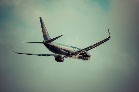 Arrecife,Spain -22 March 2015: Airliner of Ryanair is the largest low-cost carrier in Europeのeditorial素材