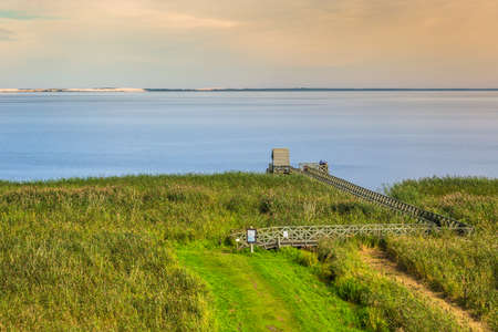 Lebsko Lake at Slowinski National Park. Poland.の写真素材