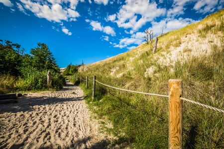 Desert landscape, Slowinski National Park near Leba, Polandの写真素材