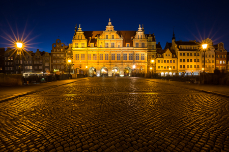 Beautiful architecture of the old town of Gdansk, Poland.