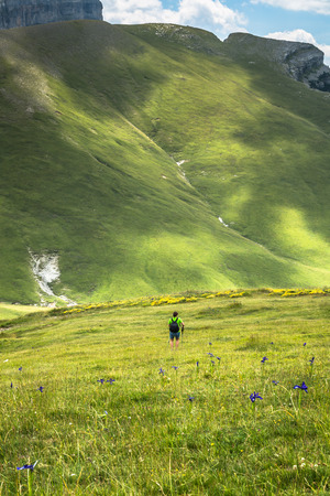 Pyrenees mountains landscape in summer. Huesca, Agaronの写真素材